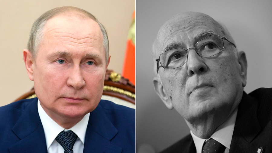 Президент России Владимир Путин, экс-президент Италии Джорджо Наполитано. Обложка © kremlin.ru, © Getty Images / Charles Ommanney