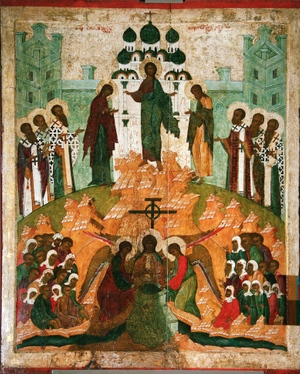 "Происхождение честных древ Животворящего Креста". Икона, 1510 год. Фото © Wikipedia