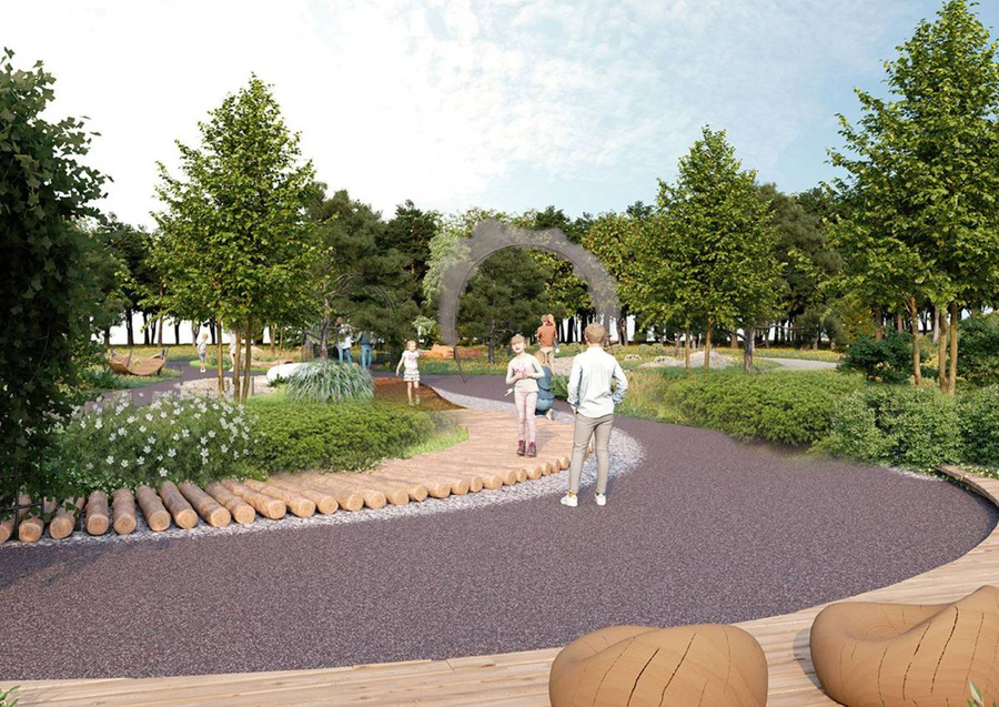 Проект парковой зоны в медкластере в "Сколкове". Обложка © Mos.ru