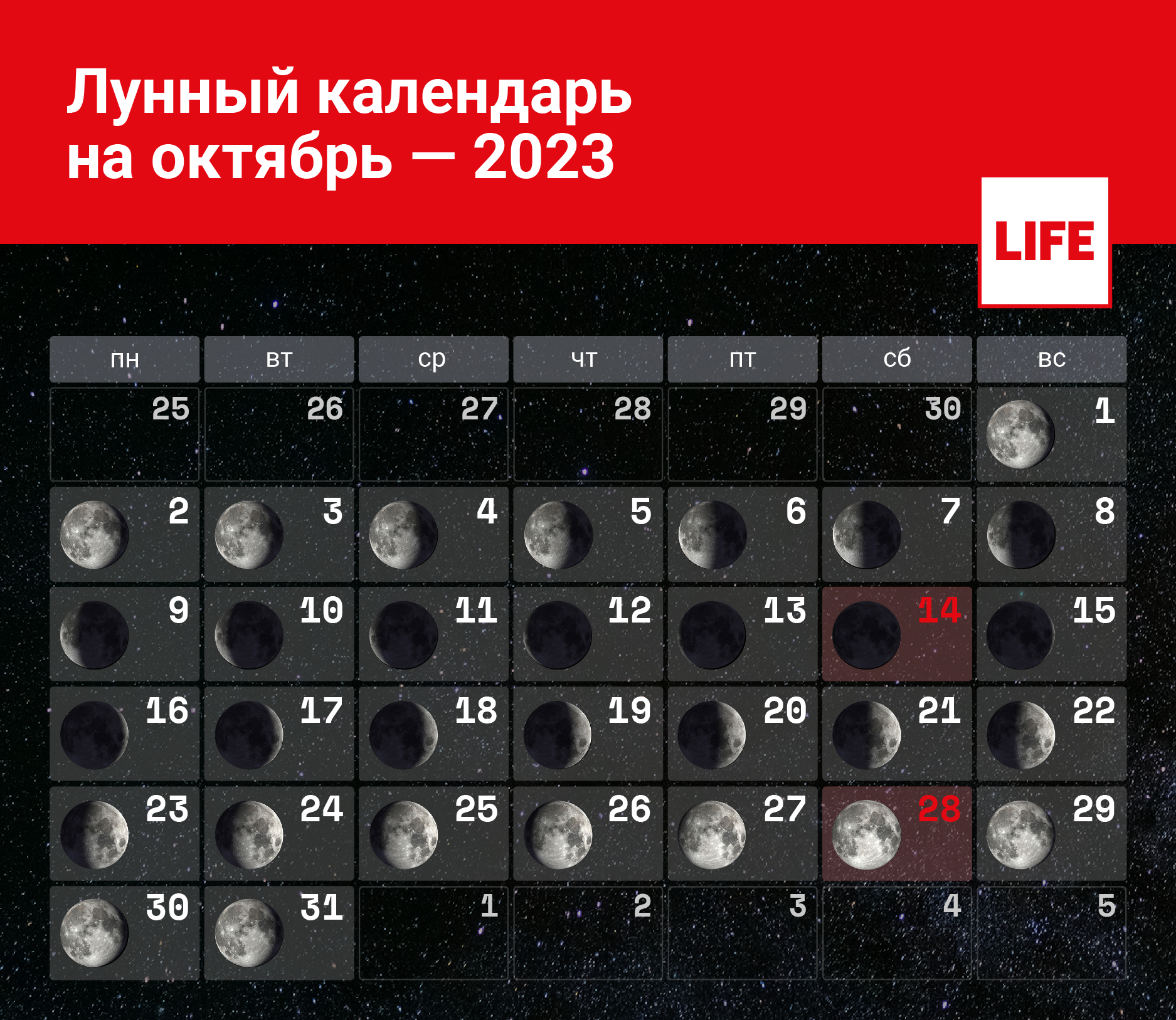 лунный календарь маникюра на октябрь 2023 года благоприятные дни