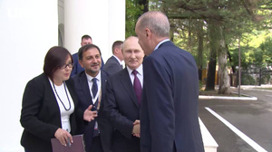 Путин с улыбкой пригласил Эрдогана прилетать на отдых в Сочи