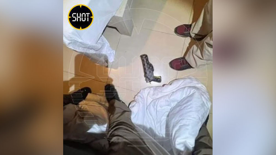 Кадры задержания гражданина Таиланда Макака Киттипума, угрожавшего пистолетом гражданке РФ. Обложка © T.me / SHOT