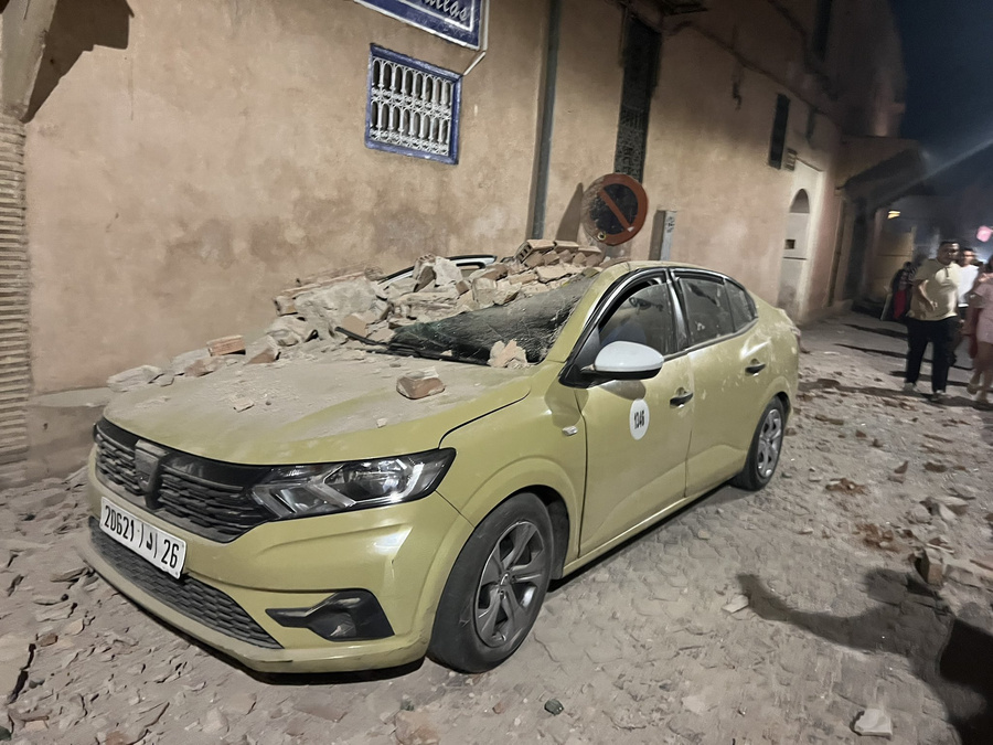 Разрушения в Марокко после землетрясения. Обложка © X / Qualia Haver
