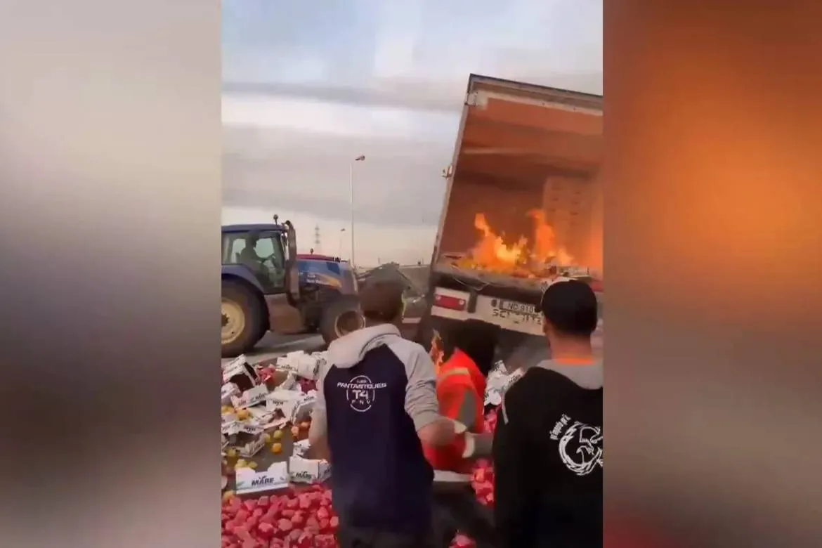 Сжигают фуры и заливают полицейские авто навозом: Во Франции усилились протесты фермеров