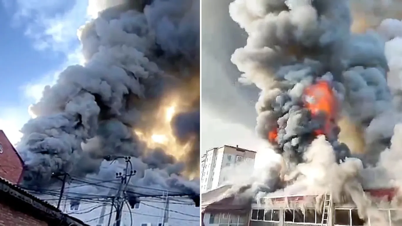 В Дагестане пожар в ЦУМе локализован на площади две тысячи квадратных метров