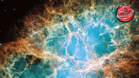 Крабовидная туманность. GIF James Webb Rainbow by ESA Webb Space Telescope © Giphy.com 