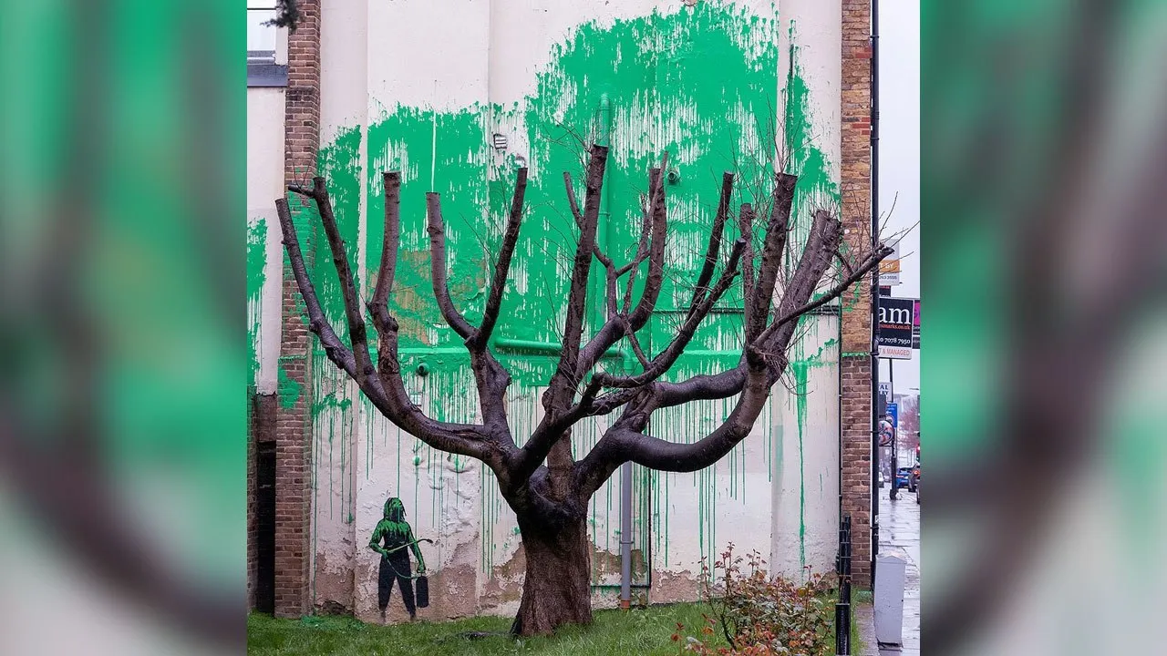 В Лондоне появилась новая работа британского стрит-арт художника Бэнкси