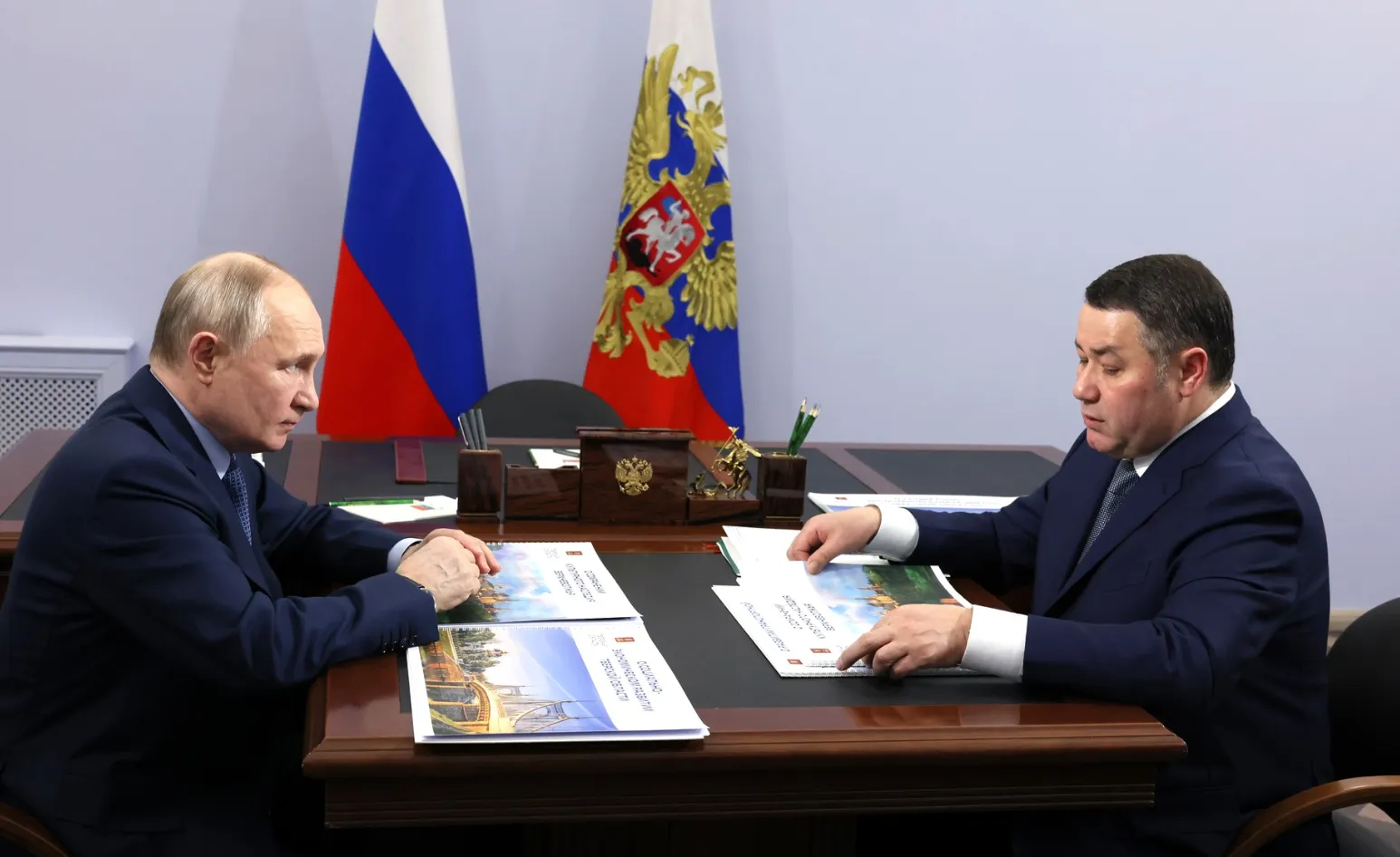 Путин встретился с губернатором Тверской области