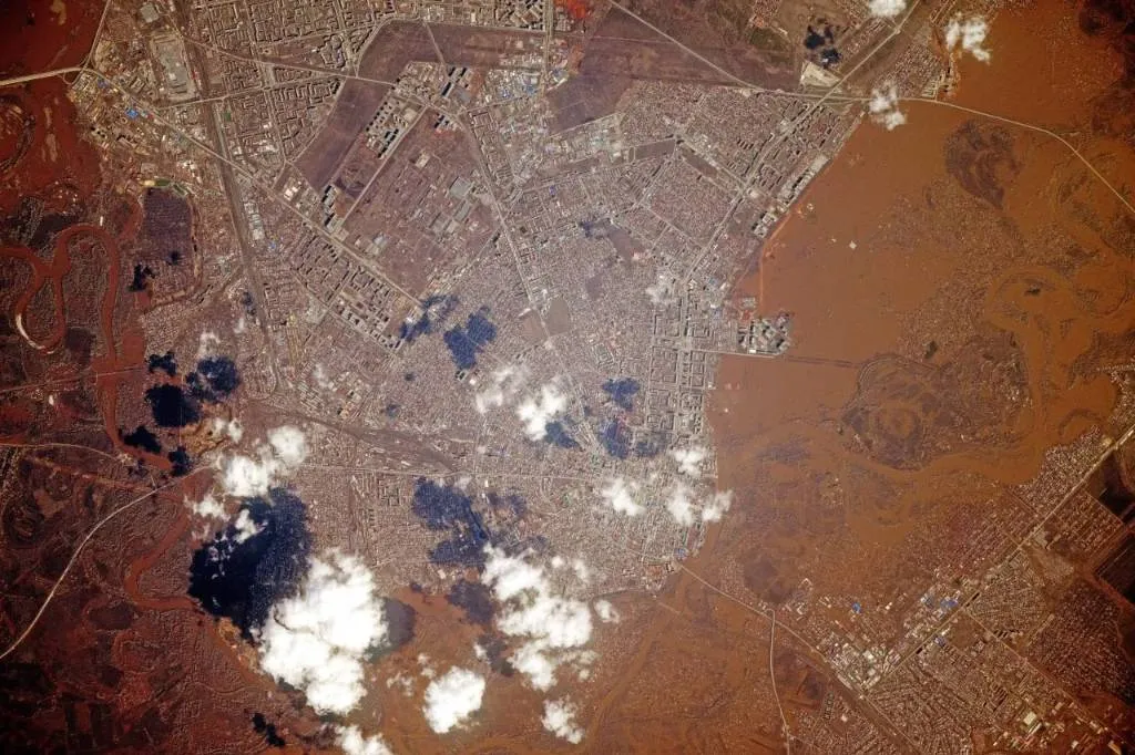 "Роскосмос" опубликовал фото паводков в Оренбуржье, сделанное с МКС