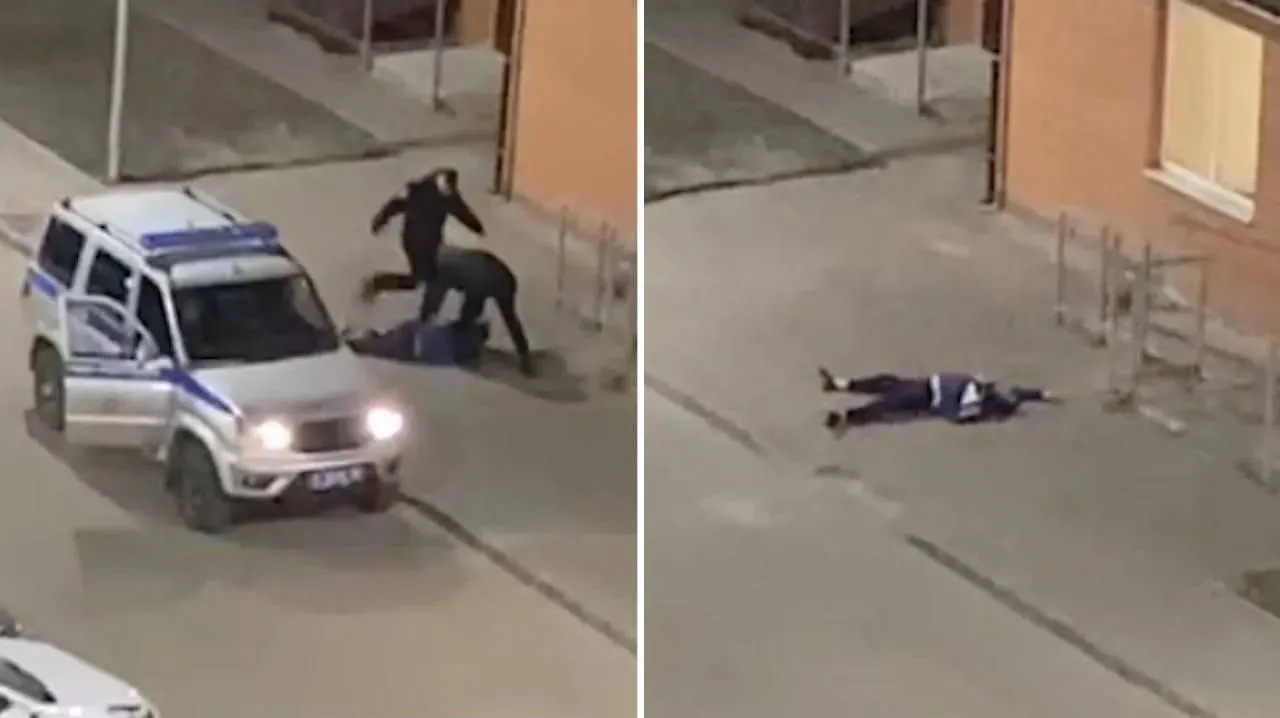 Долго лежал на асфальте: В Шатуре полицейские жестоко избили мужчину у подъезда и попали на видео