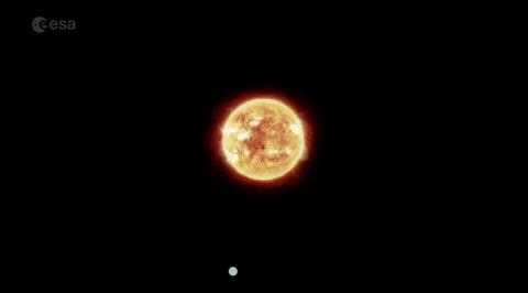 Небольшое смещение звезды под действием гравитации планеты. Фото © giphy