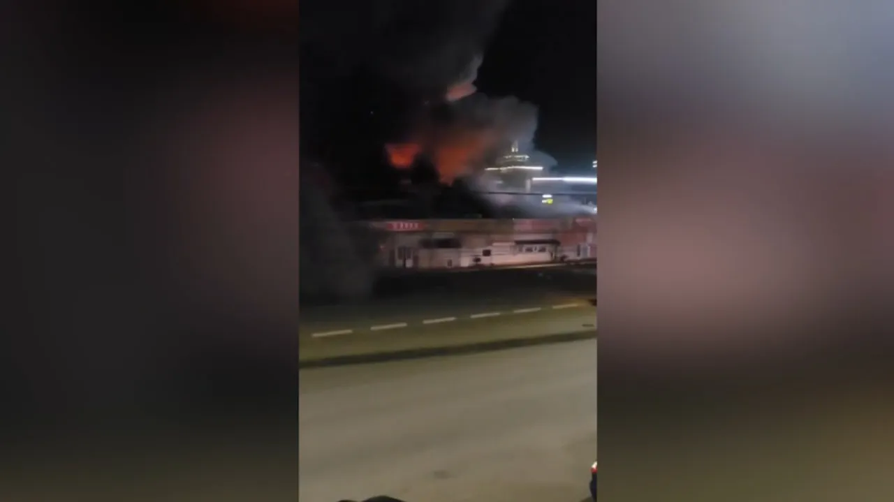 Момент взрыва на центральном рынке Невинномысска попал на видео