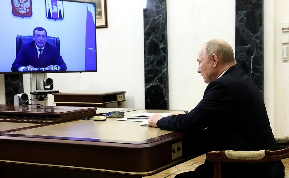Путин пожелал Лимаренко успехов на выборах губернатора Сахалинской области