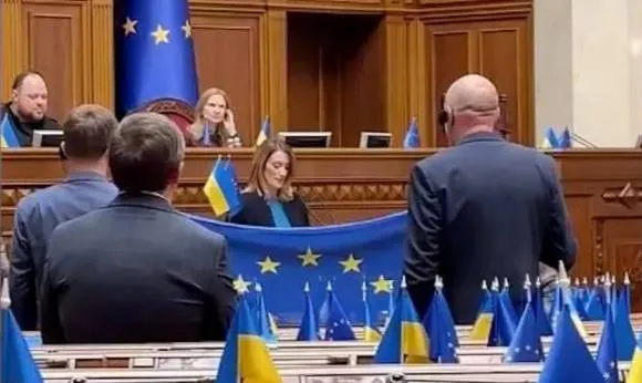 Глава Европарламента выступала в Раде перед пустым залом