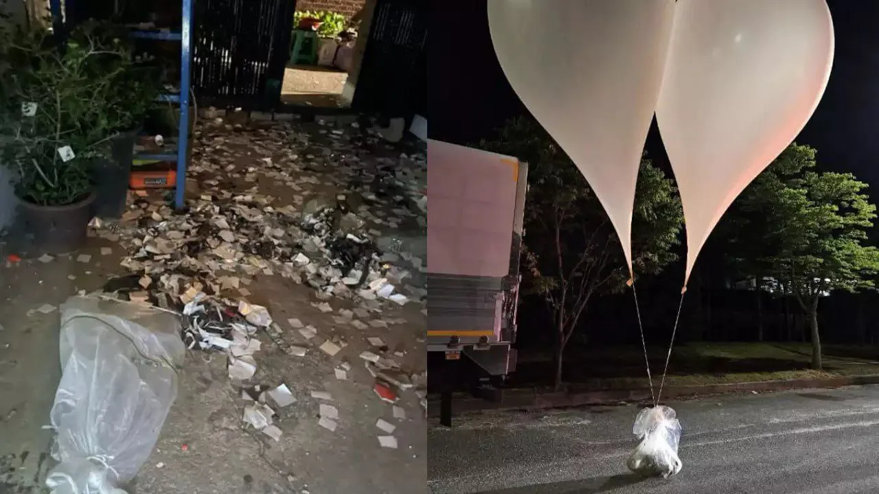 КНДР второй раз за неделю запустила шары с мусором и навозом в Южную Корею
