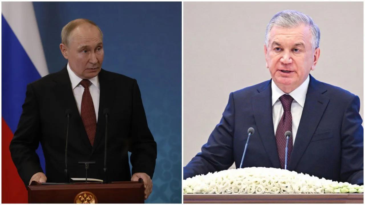 Путин по телефону поздравил президента Узбекистана с днём рождения