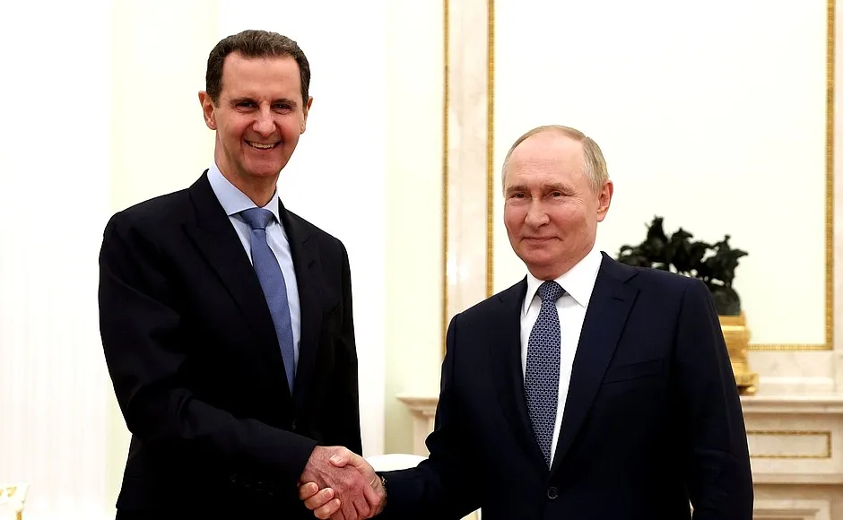 Путин в Кремле встретился с Асадом