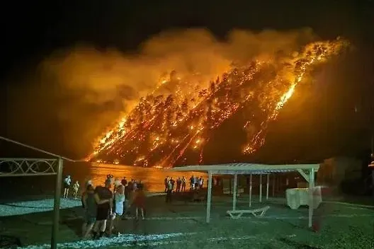 Спасатели локализовали пожар в бухте Инал на Кубани на площади 1,2 гектара
