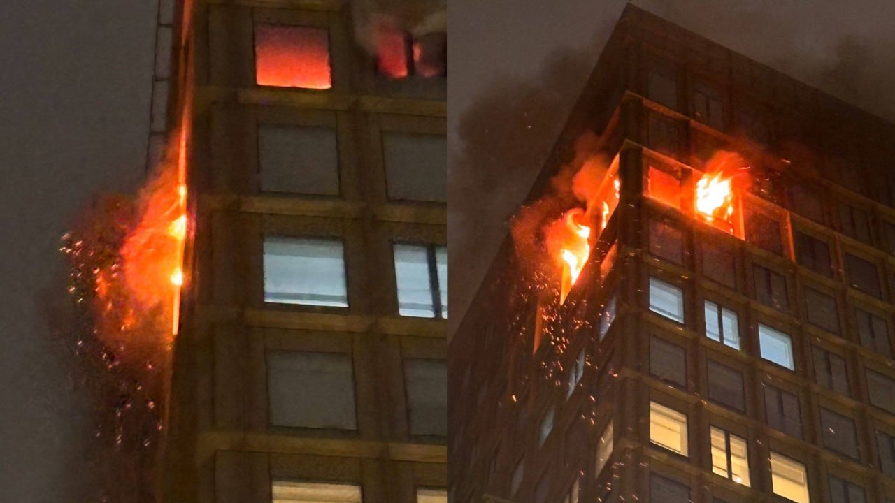 В центре Москвы полыхает пентхаус элитного ЖК с панорамными окнами за 700 млн