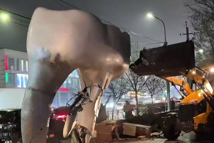 Самый большой в мире искусственный зуб демонтировали в Махачкале