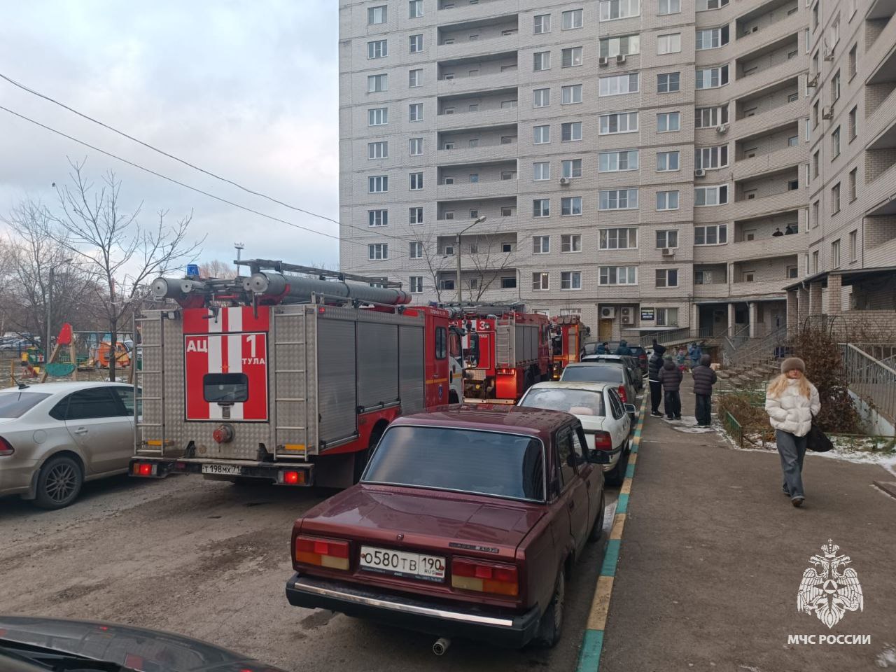 Смертельный пожар произошёл в многоэтажке в Туле