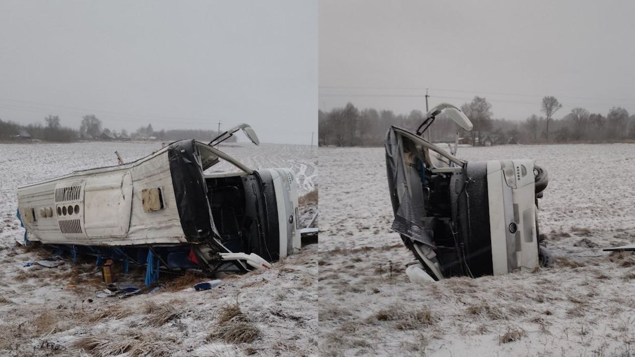 В Витебской области автобус Москва-Брест попал в ДТП, один человек погиб