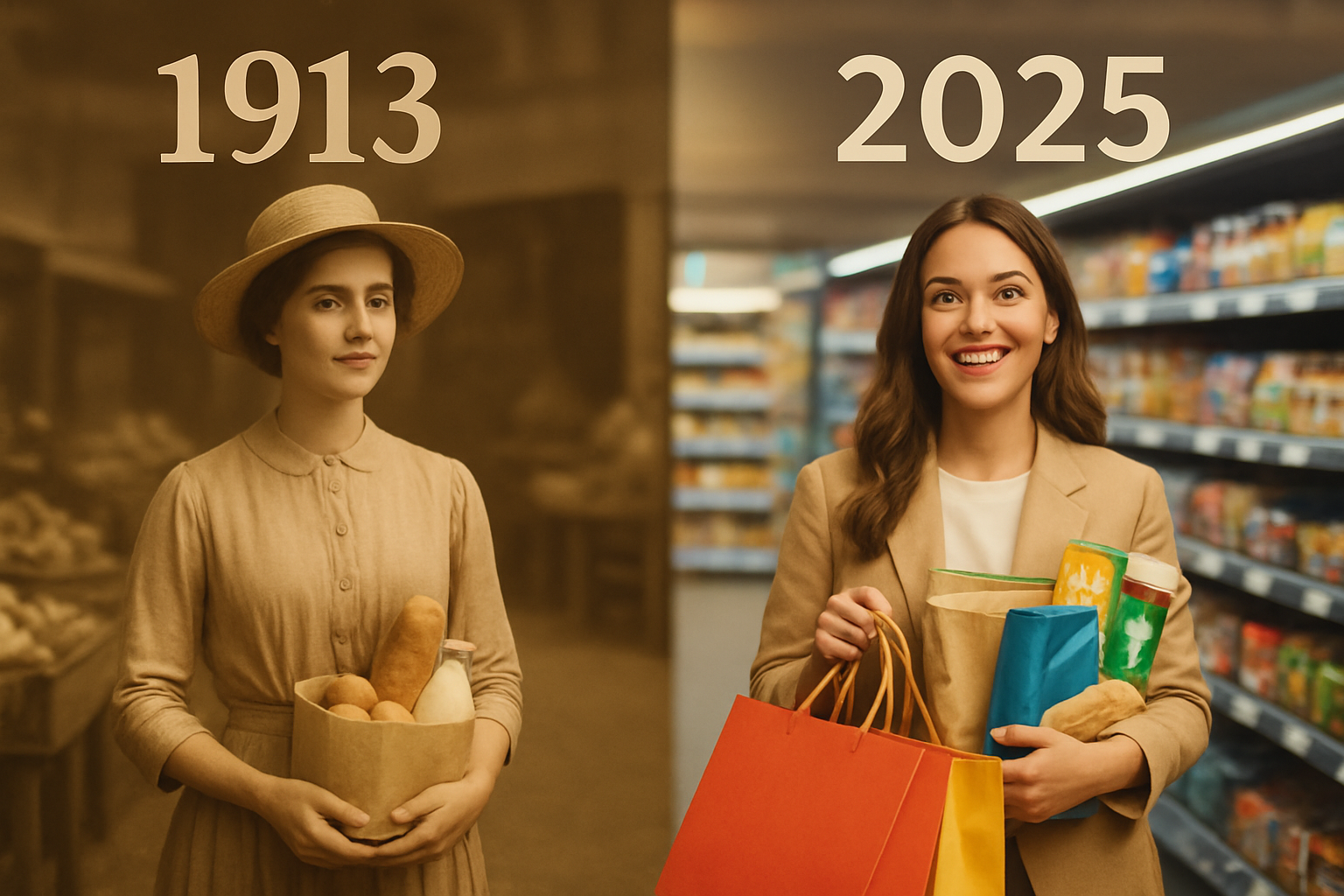 Продуктовая корзина 1913: Сколько раньше стоили базовые продукты в пересчёте на современные рубли