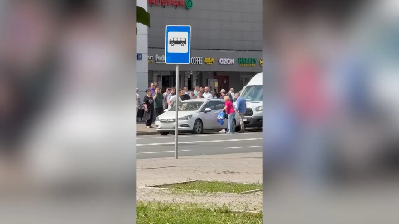 Попытка похитить девушку возле ТЦ в Москве попала на видео