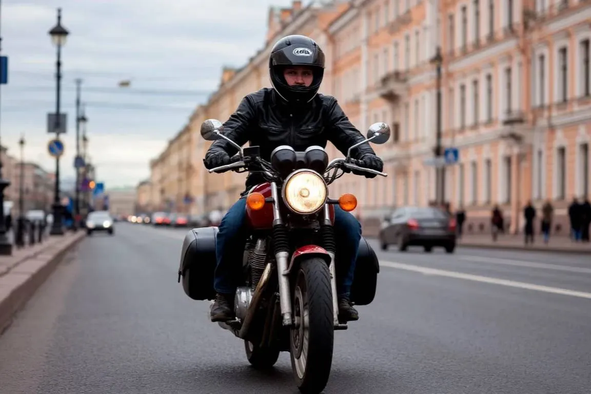 В Петербурге пешеход увернулся от неуправляемого мотоцикла, но чуть не сгорел