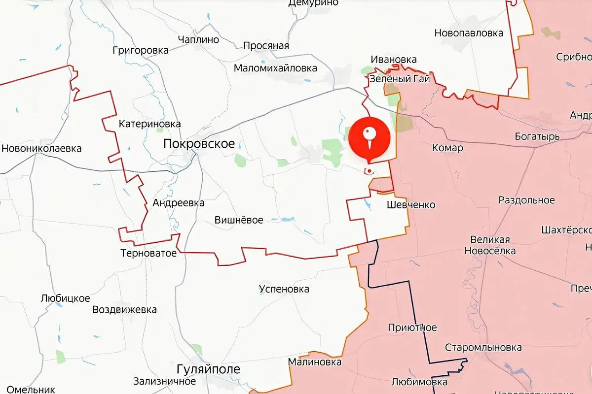 Продвижение российских войск в Днепропетровской области показали на карте