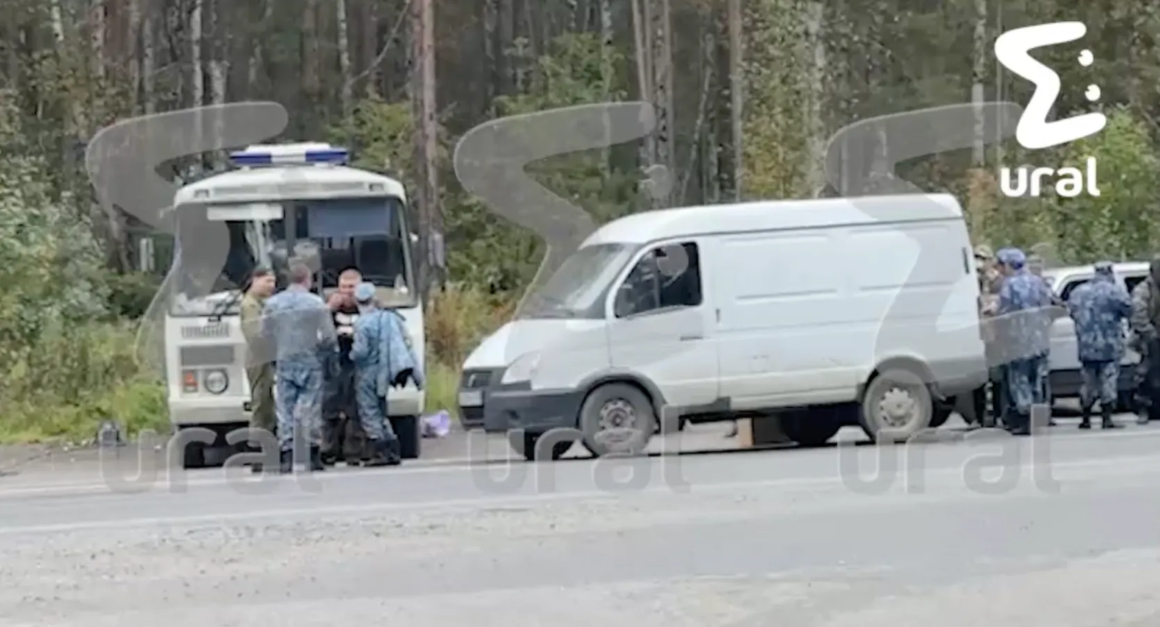 Десятки машин силовиков для поиска беглеца из СИЗО на Урале попали на видео