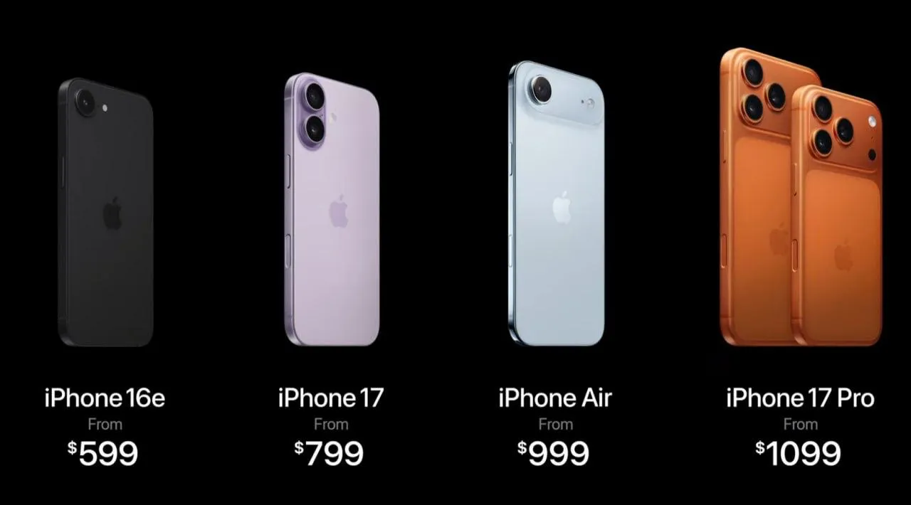 Apple представила iPhone 17, тонкий iPhone Air и другие новинки