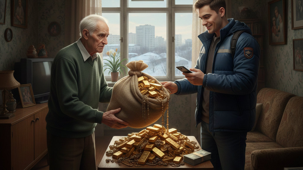 Пенсионер из Тюмени отдал курьеру мошенников золото на 14,8 млн рублей