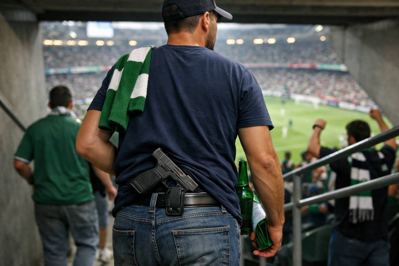 В Краснодарском крае болельщик пронёс на матч ФК &laquo;Балтика&raquo; пистолет внутри себя