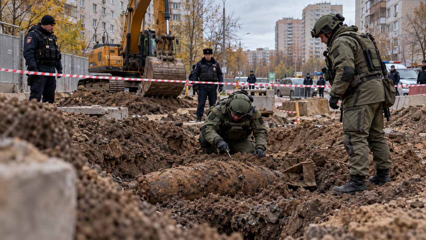 Мину времён ВОВ нашли во время работ на севере Москвы