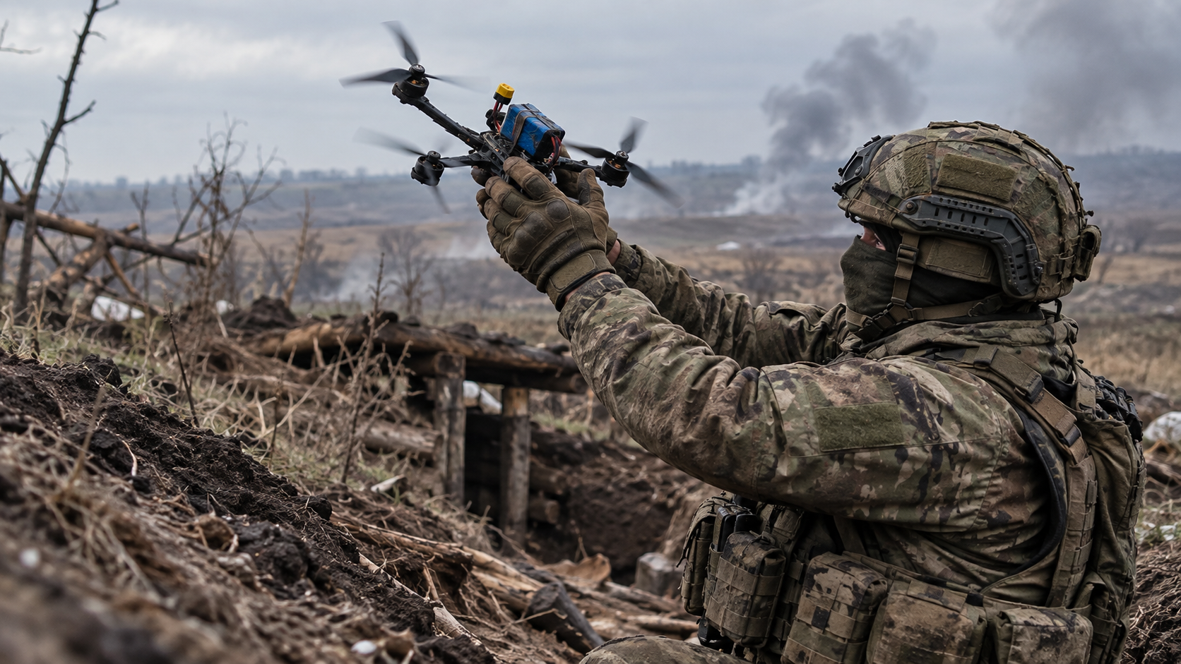 &laquo;Славянский зажим&raquo;: Боец ВС РФ руками поймал украинский дрон