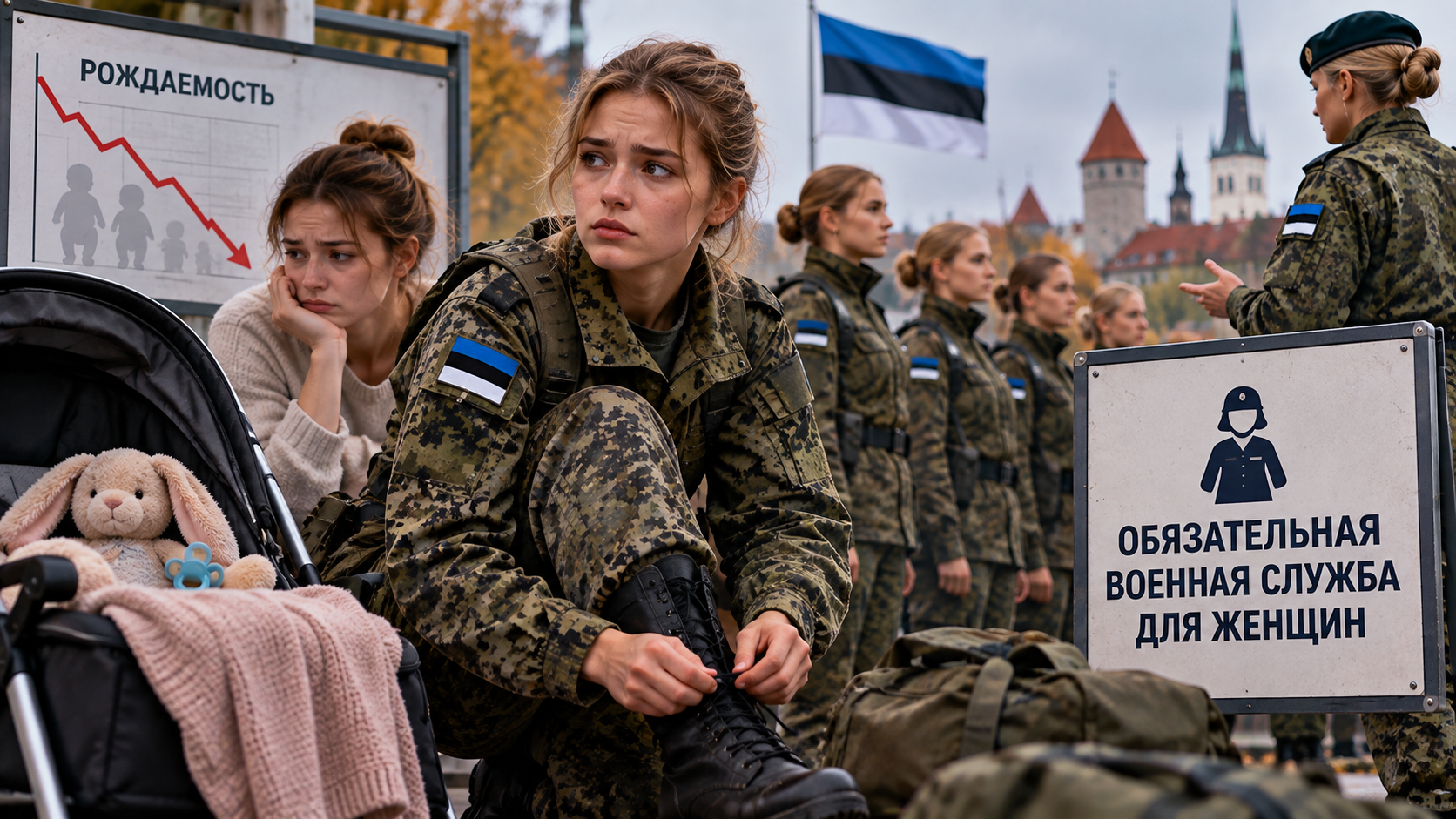 Рождаемость падает, но план никто не отменял: Эстония ищет солдат среди женщин