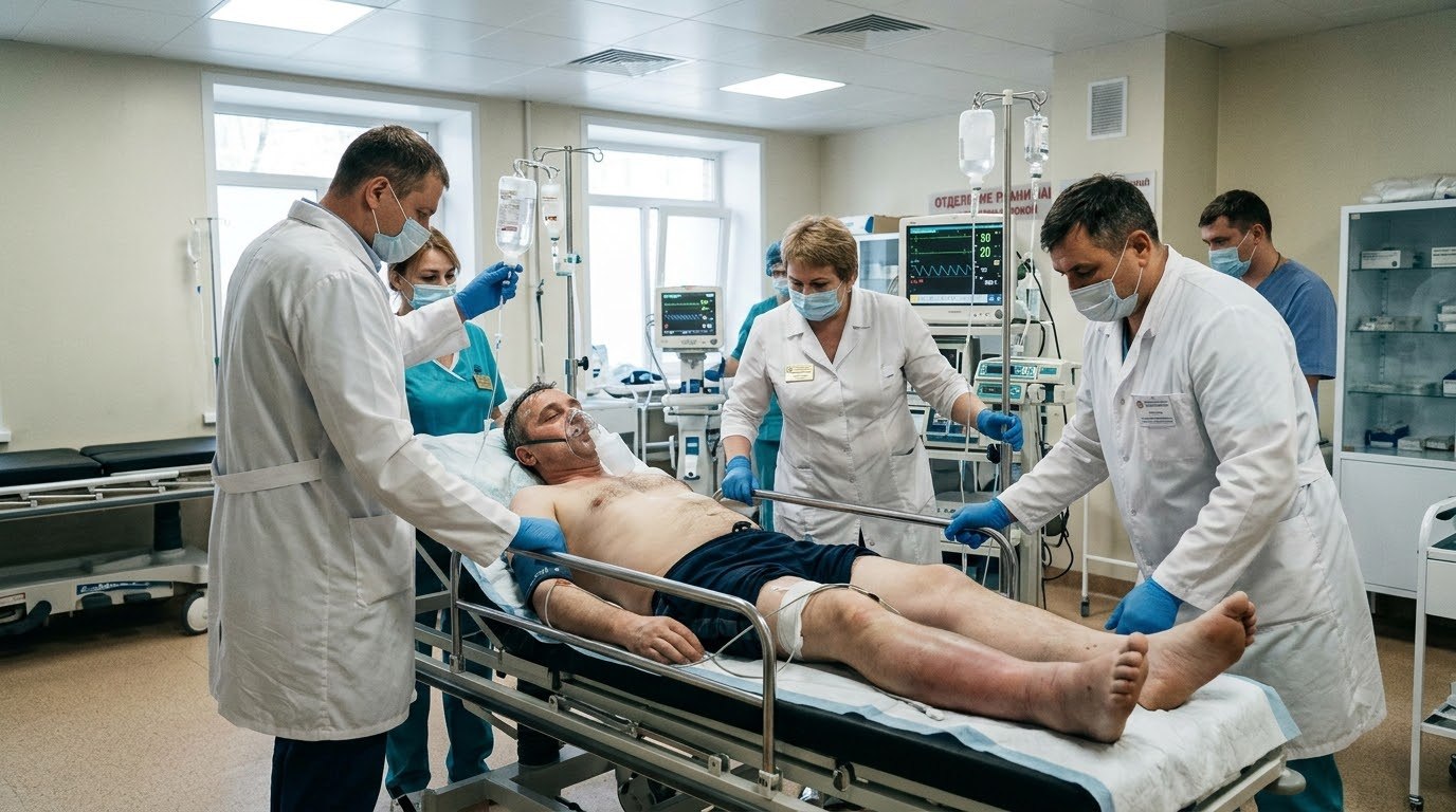 Терял сознание и горел от яда: Врачи чудом вытащили с того света мужчину, на которого в лесу напала змея
