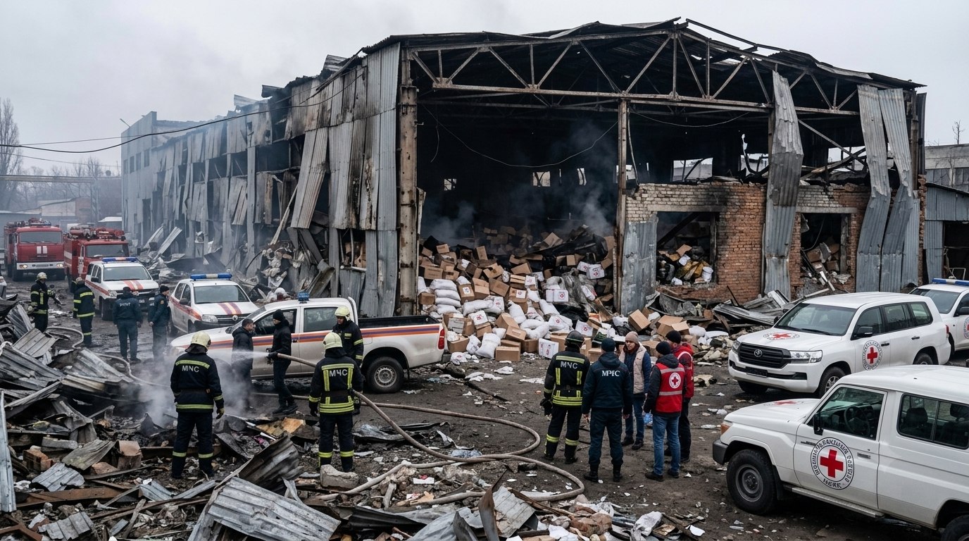 ВСУ ударили по складу с гуманитарной помощью Красного Креста в Донецке