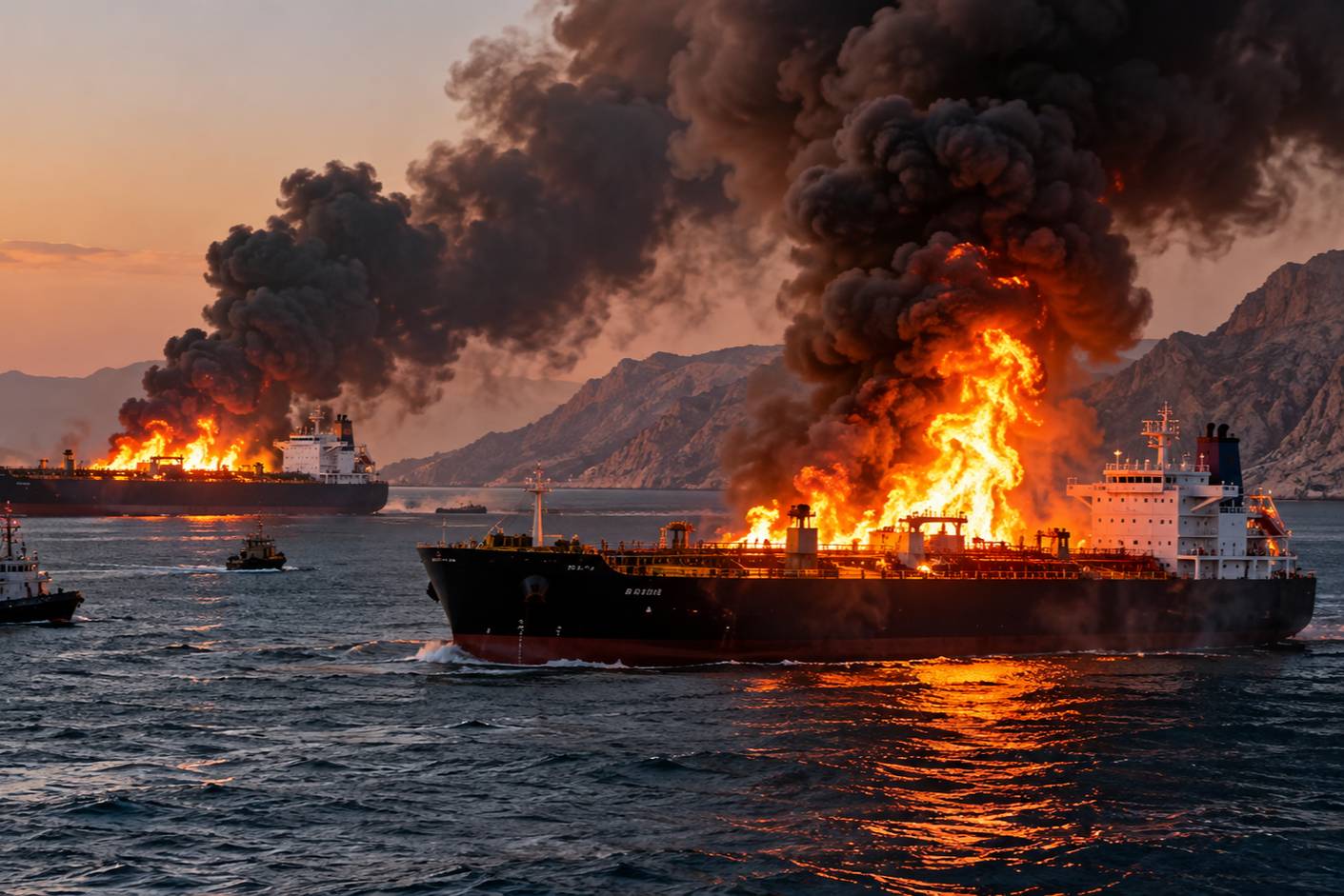 В Ормузском проливе танкеры подорвались на морских минах
