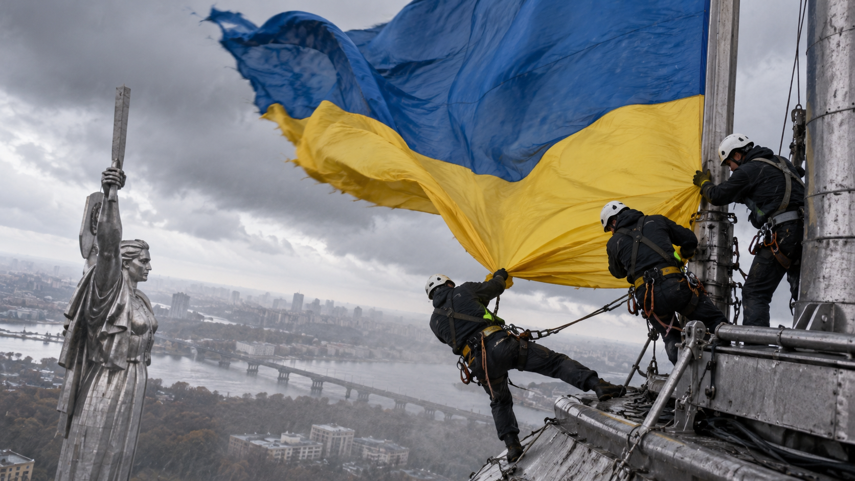 В Киеве приспустят главный флаг Украины