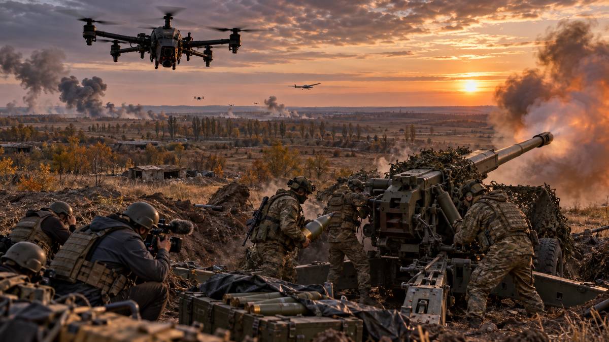 &laquo;Марсианин&raquo; завис над головами: Российские журналисты оказались под прицелом дрона ВСУ на СВО