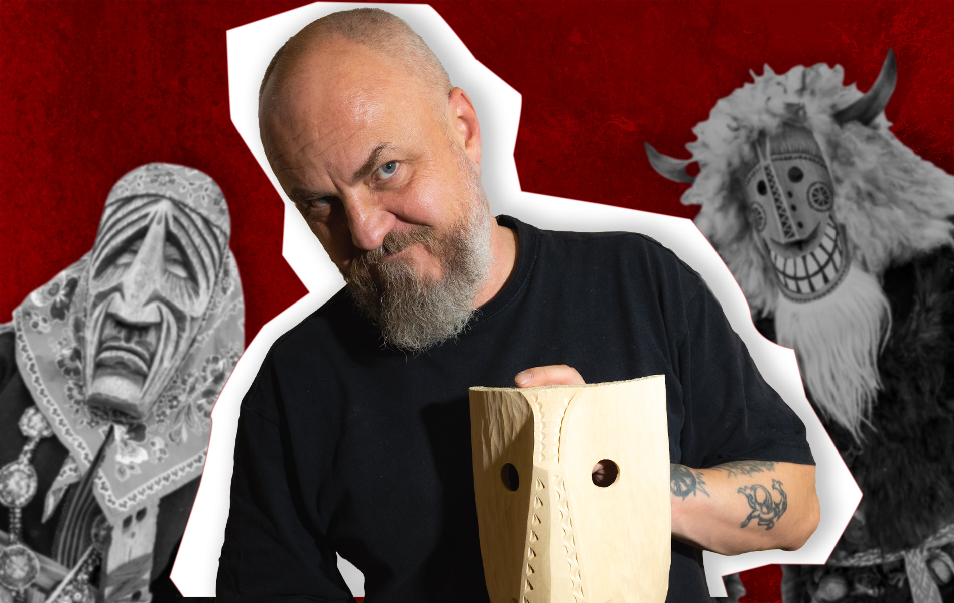 Он вырезает духов весны: Life поговорил с мастером, который оживляет Масленицу с помощью своих масок