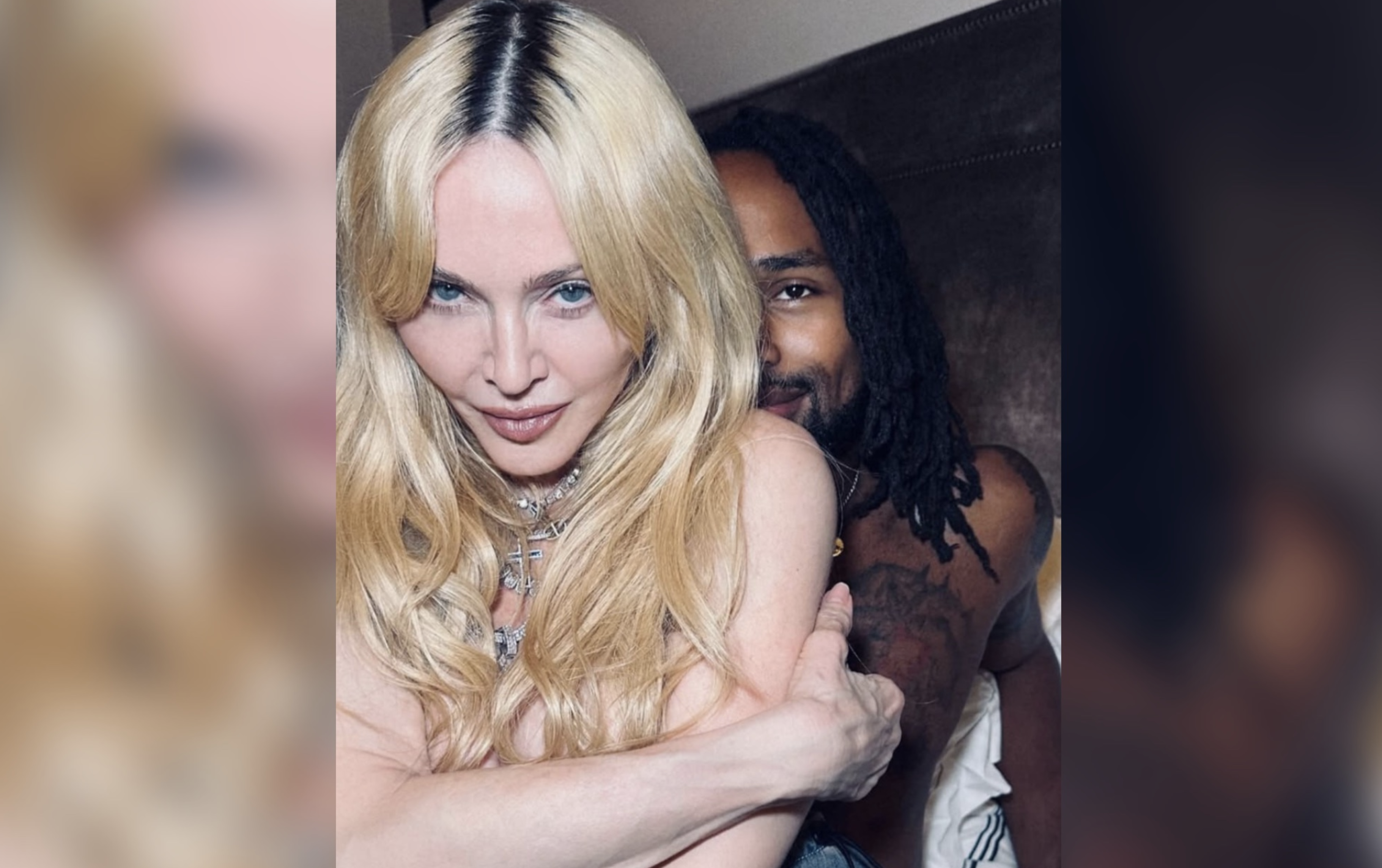 67-летняя Мадонна снялась голой верхом на юном любовнике и показала фото в кружевах