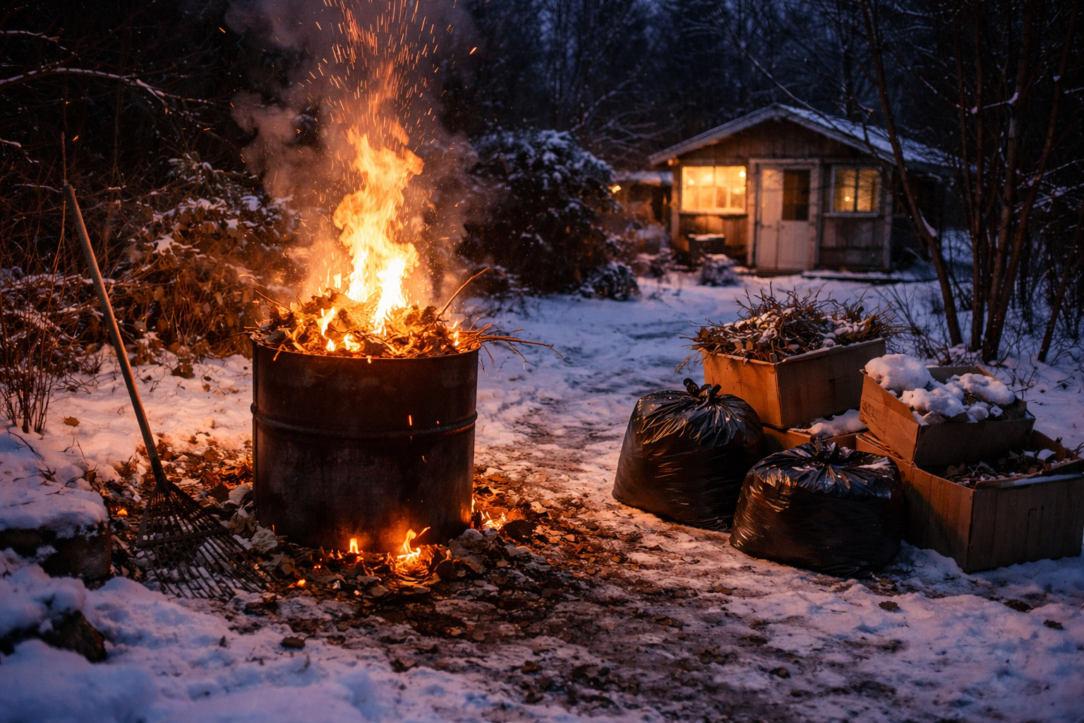 Россиян предупредили о штрафах за сжигание мусора на даче