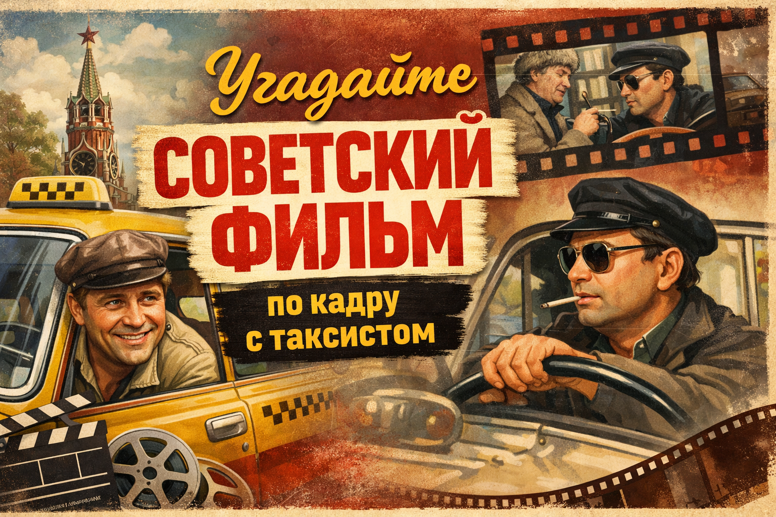 Тест: Лишь 25% людей смогут определить советский фильм по кадру с таксистом!