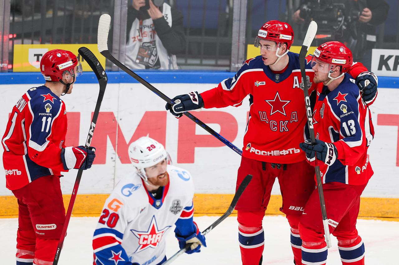 ЦСКА обыграл СКА со счётом 3:2 в стартовом матче плей-офф КХЛ
