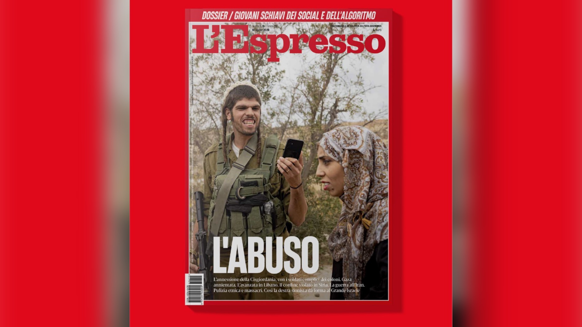 Посол Израиля в Италии раскритиковал обложку L&rsquo;Espresso с фото солдата ЦАХАЛ