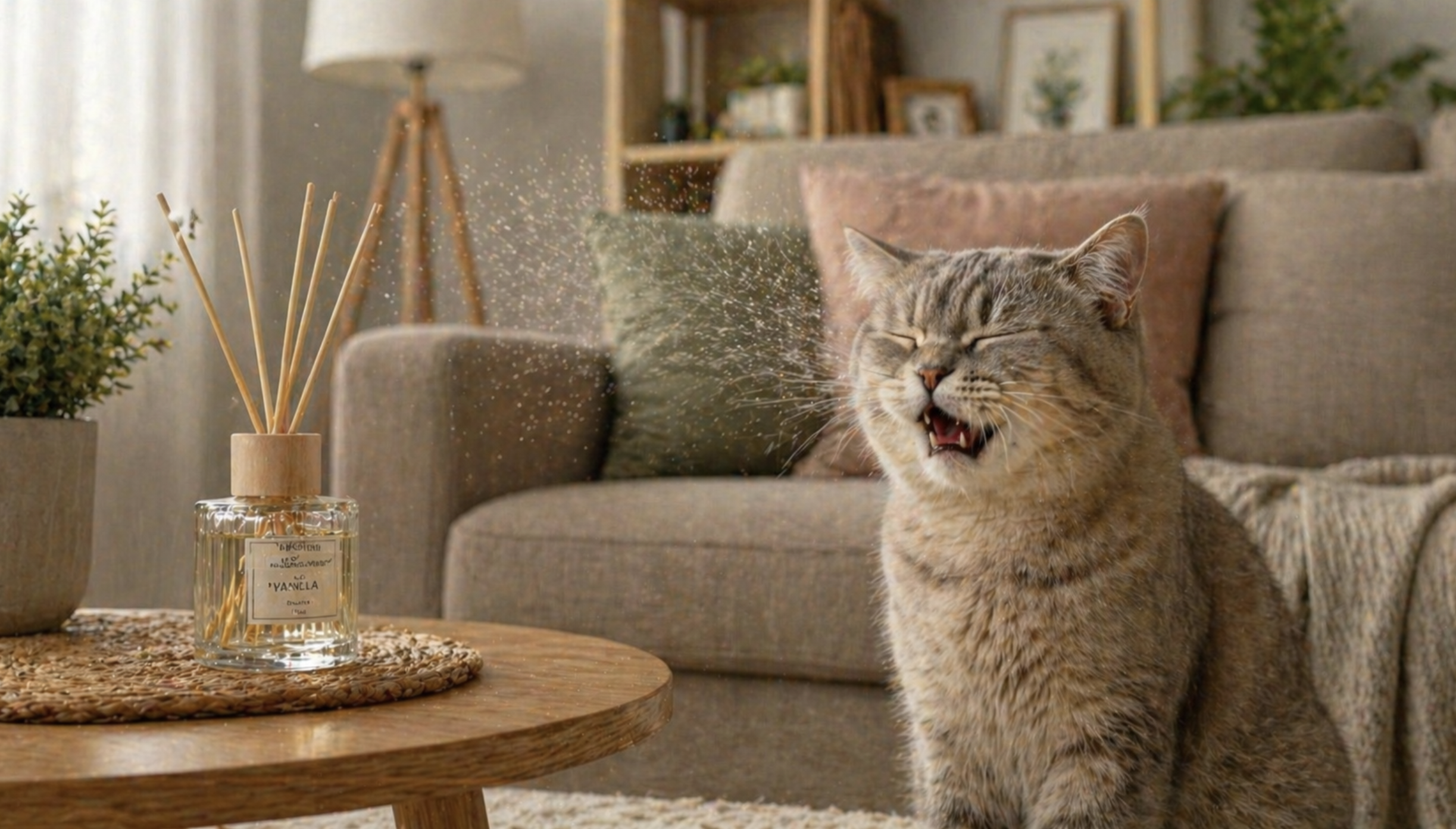 У российских кошек эпидемия астмы из-за аромадиффузоров и освежителей