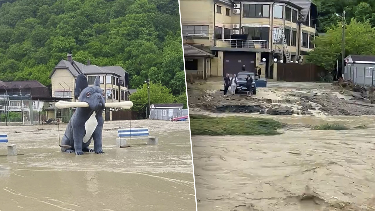 Машины под водой и разрушенный пляж: По курортам Кубани проносится непогода
